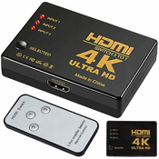 Verk Preklopni razdelilnik HDMI ULTRA HD 4K delilnik spliter + daljinec