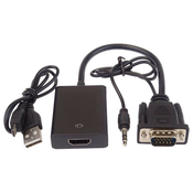 PremiumCord VGA+avdio elektronski pretvornik za vmesnik HDMI FULL HD 1080p