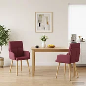 Jedilni stoli 2 kos Blago Vinorodna rdeča 60 x 56 x 96 cm