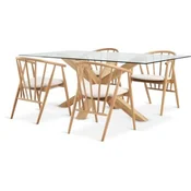 AGERBY D190 sto natur hrast + 4 LYKSBORG natur hrast