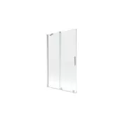 Mexen Velar drsna kopalna stena z dvema krili 110 x 150 cm, prozorna, krom - 896-110-000-01-01