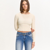 Cropp - Bluza s dezenom - Krem