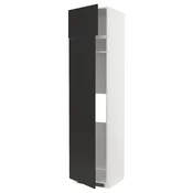 METOD Visoka omara za hlad/zamrz+2vrata, bela/Nickebo mat antracitna, 60x60x240 cm