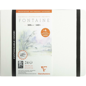 Clairefontaine Fontaine Hot-Pressed Hardbound Book + 4 Blotting Papers Skicirka 21 x 16 cm 300 g