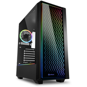 SHARKOON črno ohišje RGB LIT 200 midiATX