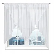 shumee Klasična ZAVESA za dnevno sobo, spalnico, OVOJNICA, VOILE, gladka bela, 400x145, modna