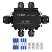 Orno Nadometna doza HD IP68, 0,5–6,0 mm2, 2 uvodnici M20, 4 uvodnice M16