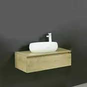 Aquaart Kupaonski ormaric za nasadni umivaonik Elegant, gornji (D x Š x V: 45 x 80 x 25 cm, Hrast)