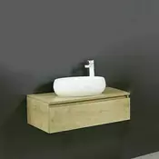 Zgornja podumivalniška omarica Elegant (80 cm, hrast)