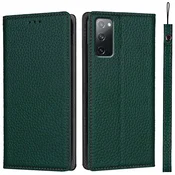 Overboard Usnjen ovitek za Samsung Galaxy S20 FE, usnje z zrnatim vzorcem, zelen