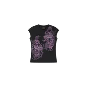 Ed Hardy Majica Tattoo City orhideja / robida / črna