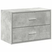 Vidaxl omara z 2 predaloma betonsko siva 60x31x40 cm inženirski les