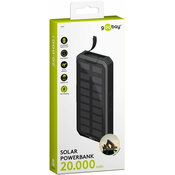 PowerBank Goobay 20000 mAh s sončno baterijo QC PD