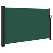 Vidaxl Zložljiva stranska tenda temno zelena 120x500 cm