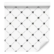 Tapeta z ravnim karo vzorcem za dnevno sobo in spalnico 50x1000 cm