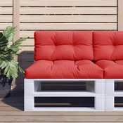 Jastuci za palete 2 kom crveni od tkanine Crvena 80 x 80 x 12 cm