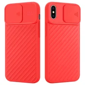 Cadorabo CADORABO Ohišje, združljiv z Apple v Matt Red - Zaščitni pokrov iz fleksibilnega silikona TPU in z zaščito pred kamero, (20586943)