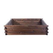 shumee Dvignjena lesena gredica 100x100x24cm Greenspot - Dvignjena vrtna gredica za zelišča, rože, zelenjavo - Lesena vrtna škatla, impregnirana - Les temnega palisandra