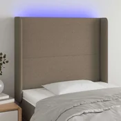 vidaXL vidaXL LED posteljno vzglavje taupe 83x16x118/128 cm blago, (20936067)