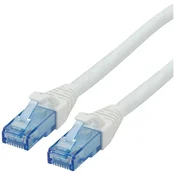 ROLINE Roline 21.15.2769 RJ45 omrežni kabel\, Patch kabel CAT 6a U/UTP 20.00 m bela 1 kos, (20421003)