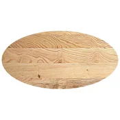 vidaXL vidaXL Mizna plošča 120x60x4 cm trdna hrastovina ovalna, (5000268967)