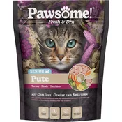 Pawsome! Suha mačja hrana Fresh & Dry Senior - puran - 750 g