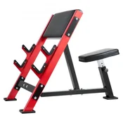 VEVOR Klopi za upogib bicepsa nastavljiva klop za uteži nosilnost 300 kg črna