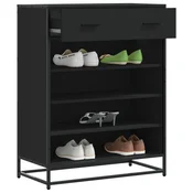 Ormaric za cipele crni 75x38x97,5 cm Konstruirano drvo i metal
