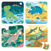 janod otroška sestavljanka dinosaurs 6,9,12 in 16 kosov