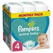 Pampers Pelene Active Baby 4, Monthly, 9-14 kg, 180/1