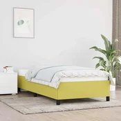 Posteljni okvir brez vzmetnice zelen 100x200 cm blago