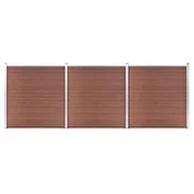 Vrtna ograda od WPC-a 526 x 186 cm smeda