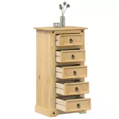 Vidaxl vidaXL Nočna omarica Corona, 53x39x103 cm, masivni borov les