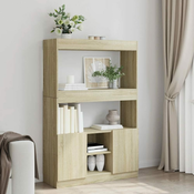 Visoka komoda hrasta sonome 92x33x140 cm od konstruiranog drva