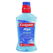 Colgate Plax Ice Splash antibakterijska vodica za ispiranje usta za svjež dah okus Cooling Mint (Fights Bacteria & Helps to Prevent Plaque Buid-Up 24/7 Bad Breath Control) 500 ml