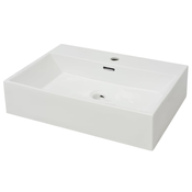 MAISON CHIC Umivalnik - Kopalna umivalnik - Lavabo z odprtino za armaturo bela keramika 60,5x42,5x14,5cm, (21684740)
