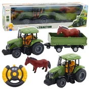 shumee RC traktor na daljinsko upravljanje s prikolico in konjem