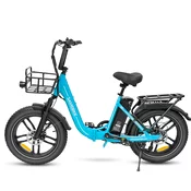 Samebike zložljivo e-kolo C05 Pro Step-through (500W, 36V, 13Ah, debela pnevmatika), cijan