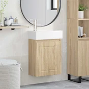 vidaXL Kopalniška omarica s tapo Sonoma hrast 45,5 x 22,5 x 84 cm