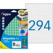 Okrogle etikete 8mm Agipa A5 zelene