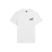 Tommy Jeans Majica temno modra / malina / bela