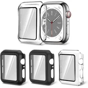 shumee 3x ZAŠČITNI ETUI S STEKLOM ZA APPLE WATCH 4/5/6/SE 44mm MIX COLOR
