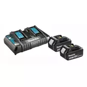 Set 2 x BL1850B akumulator 18V 5,0Ah LXT + brzi dupli punjac DC18RD Makita