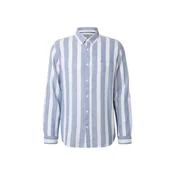 INDICODE JEANS Srajca Donuld progasto modra/off-bela