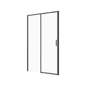 SANOTECHNIK drsna vrata črna 140x200 cm 6mm ESG Easy-Clean/Soft-Close
