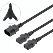 Manhattan Power Cable Y-Splitter 2 x C13 to C14, 1.8 m ( 0001433881 )