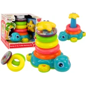 Pyramid Riding Turtle 2 v 1 Puzzle Kolesa Luči Zvoki