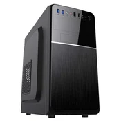 VeinX ohišje Chant CH25M Micro Tower, brez napajalnika, 1x USB-C, 2x USB3.0, 1x USB2.0, črno