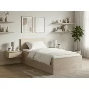 Ljubki dom Postelja SOFIA 90 x 200 cm, hrast sonoma Posteljno dno: Letveno posteljno dno, Vzmetnica: Vzmetnica Deluxe 10 cm