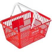 VEVOR Nakupovalna košara komplet 20 kosov 42x30x21 cm rdeča